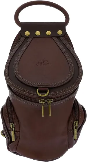 Italian Genuine Leather Top Handle Backpack Handbag Shoulder Bag For Women
