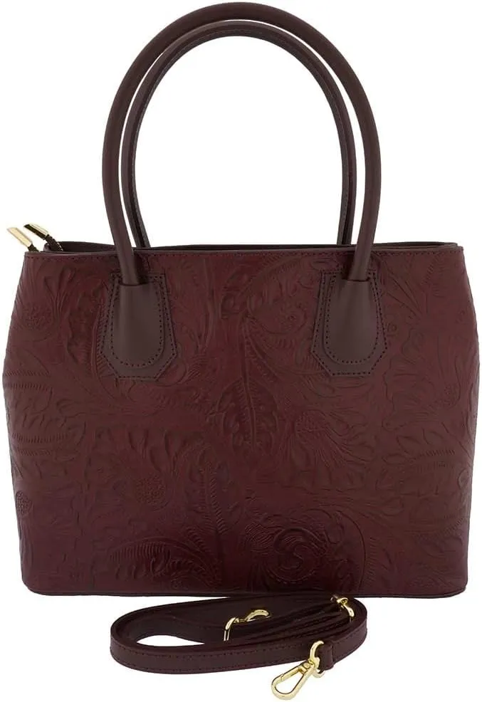 Italian Genuine Leather Top Handle Backpack Purse Shoulder Bag Handbag Rucksack For Women