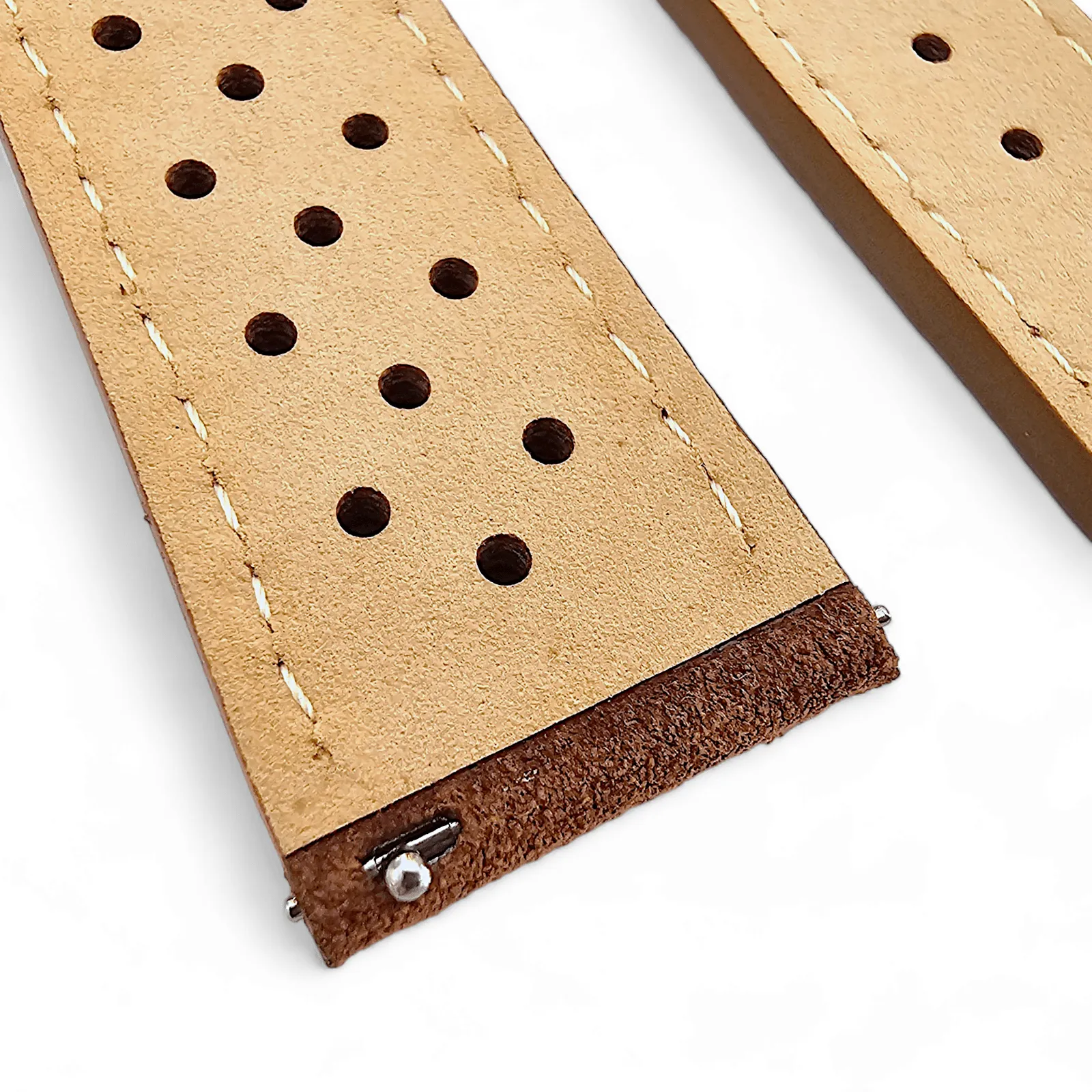 Italian Suede Leather Rally Strap Brown 20mm 22mm