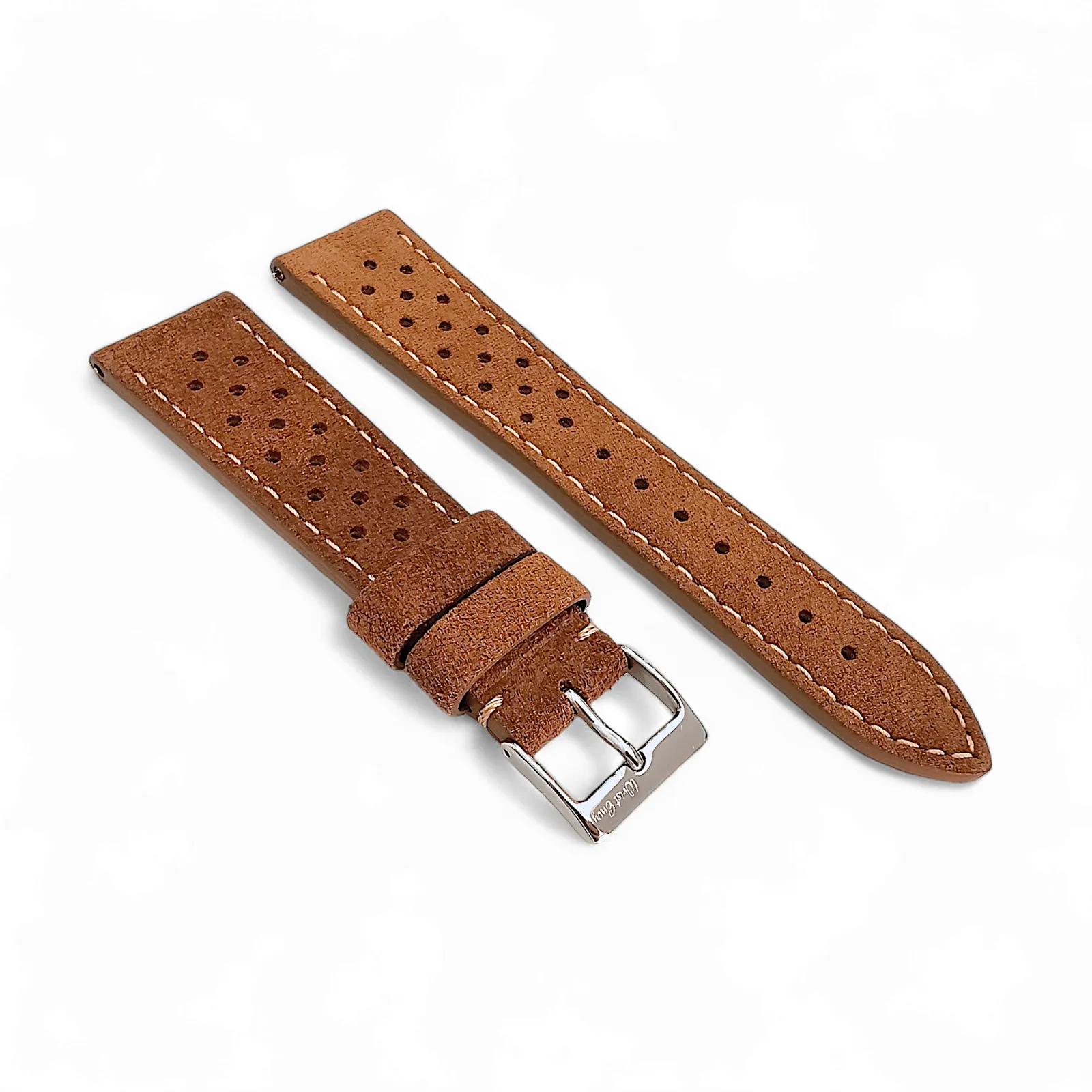 Italian Suede Leather Rally Strap Brown 20mm 22mm