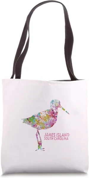 James Island South Carolina - James Island SC Shorebird Tote Bag