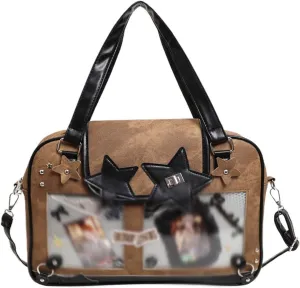 Japanese ribbon itabag large capacity badge display bag anime versatile tote bag