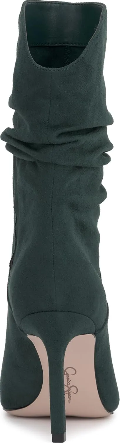Jessica Simpson Womens Elisti Pull On Stiletto Mid-Calf Boots