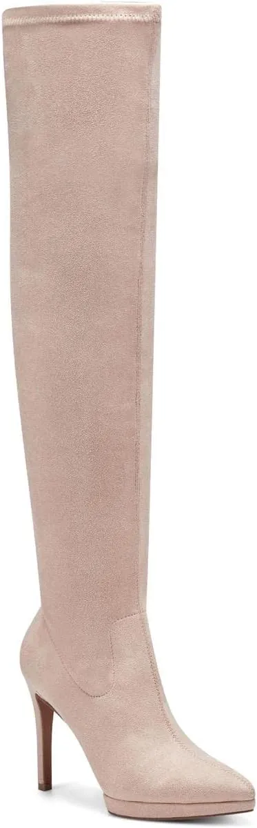 Jessica Simpson Women's Vallrie Faux Suede Stiletto Heel Over the Knee Boot