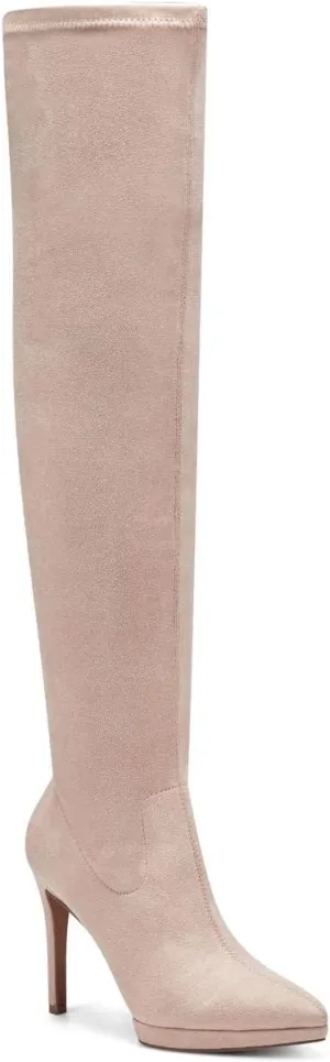Jessica Simpson Women's Vallrie Faux Suede Stiletto Heel Over the Knee Boot