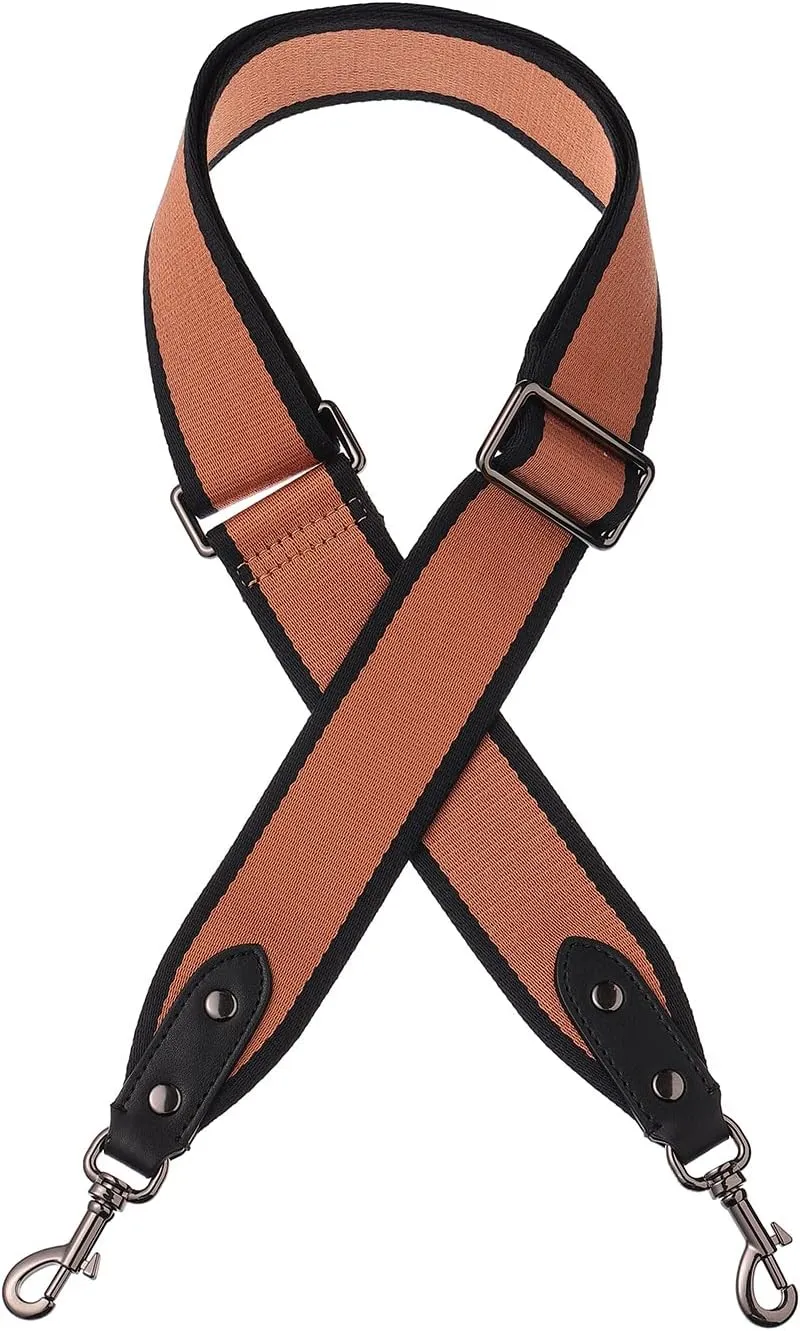 jiesinlov Bag Strap Replacement Crossbody Wide Shoulder Straps Adjustable for TOTE,Messenger Bags and Handbags (Brown-1)