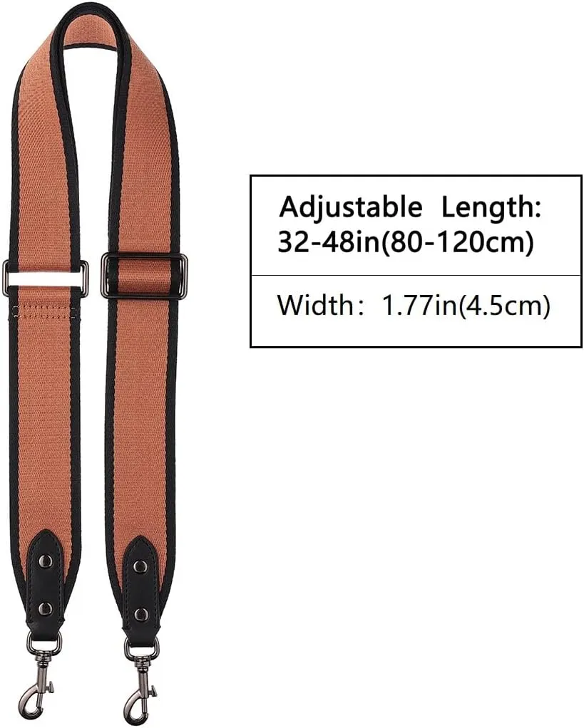 jiesinlov Bag Strap Replacement Crossbody Wide Shoulder Straps Adjustable for TOTE,Messenger Bags and Handbags (Brown-1)