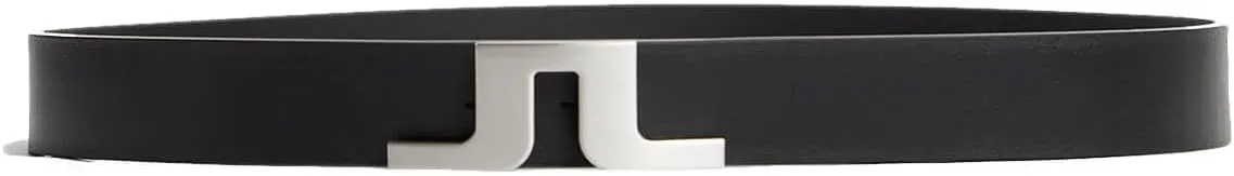 J.Lindeberg Men's Bridger Leather Belt - Black - 95cm