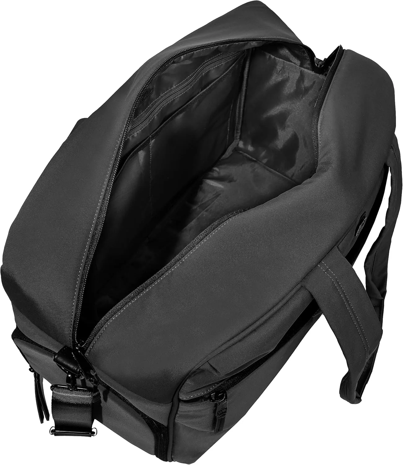 Joan & David 18" Travel Weekender Overnight Gym Duffel Bag, Includes Front Zip Pocket, Interior Zip, Zippered Shoe Pocket, Adjustable Straps with TSA Approved Bottles (Black)