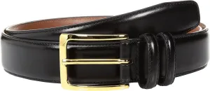 Johnston & Murphy Classic Dress - Belt for Men - Genuine Leather - Tonal Stitching - Polished Gold-tone Buckle
