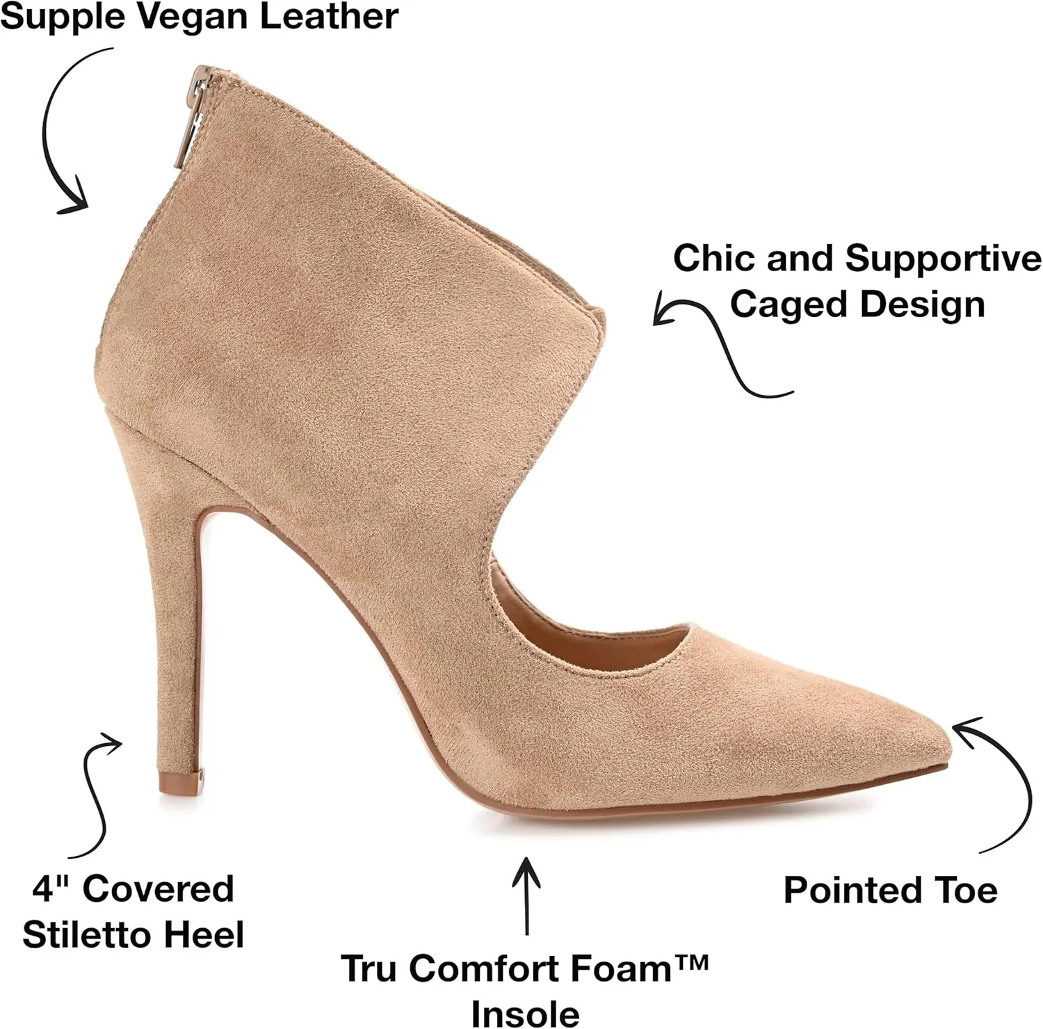 Journee Collection Womens Junnper Faux Suede Booties