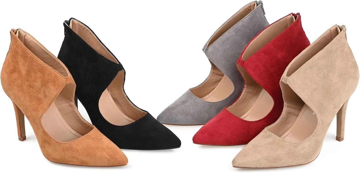 Journee Collection Womens Junnper Faux Suede Booties