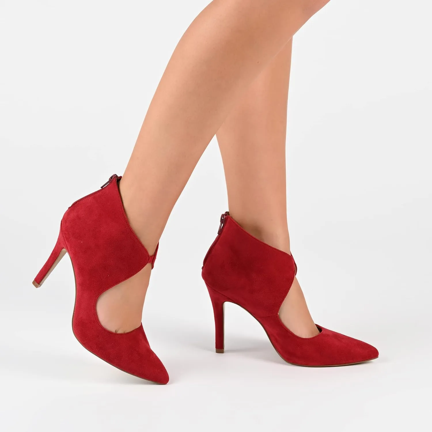 Journee Collection Womens Junnper Faux Suede Booties
