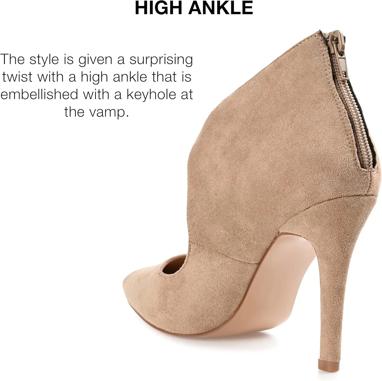 Journee Collection Womens Junnper Faux Suede Booties