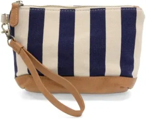 Joy Susan Women's Fashion Purse Awning Stripe Wristlet Canvas Bag Hand Bag