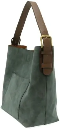 Joy Susan Womens Fashion Purse Faux Suede Hobo 2-in-1 Handbag