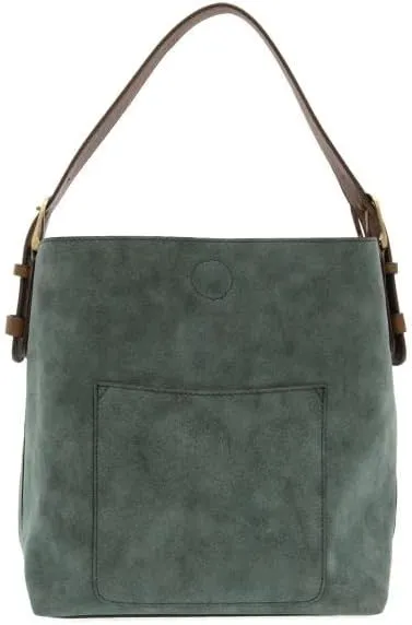 Joy Susan Womens Fashion Purse Faux Suede Hobo 2-in-1 Handbag