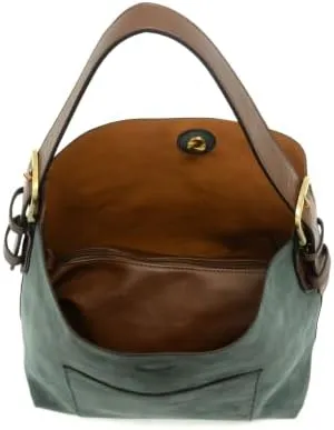 Joy Susan Womens Fashion Purse Faux Suede Hobo 2-in-1 Handbag