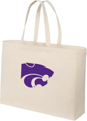 JUMBO Kansas State Tote Bag or Large Canvas K-State Shopping Bag