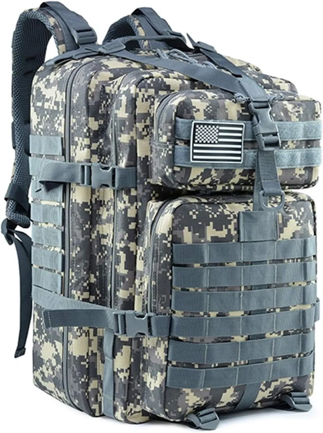 Jungle Leopard 50L Nylon Waterproof Trekking Fishing Hunting Bag Backpack Outdoor Military Rucksacks Tactical Sports Camping Hiking (Color : TBP001-ACU)