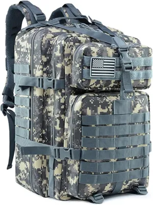 Jungle Leopard 50L Nylon Waterproof Trekking Fishing Hunting Bag Backpack Outdoor Military Rucksacks Tactical Sports Camping Hiking (Color : TBP001-ACU)