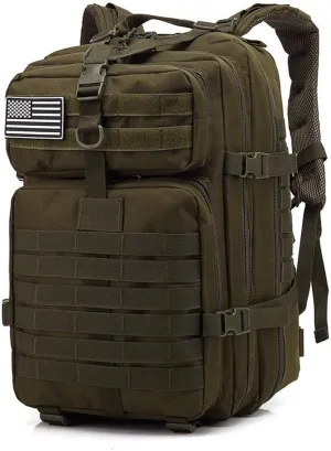 Jungle Leopard 50L Nylon Waterproof Trekking Fishing Hunting Bag Backpack Outdoor Military Rucksacks Tactical Sports Camping Hiking (Color : TBP001Army Green)