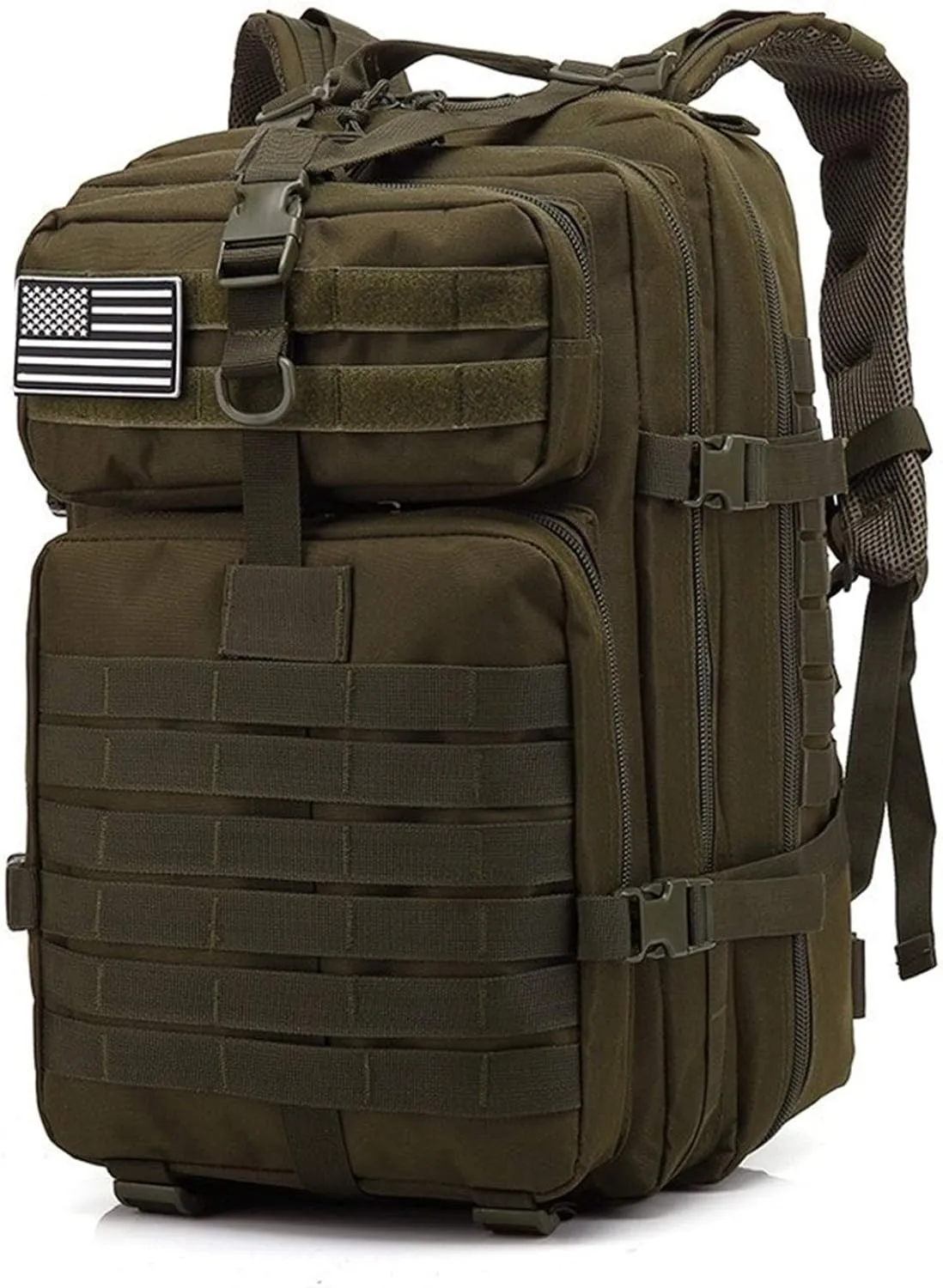Jungle Leopard 50L Nylon Waterproof Trekking Fishing Hunting Bag Backpack Outdoor Military Rucksacks Tactical Sports Camping Hiking (Color : TBP001Army Green)