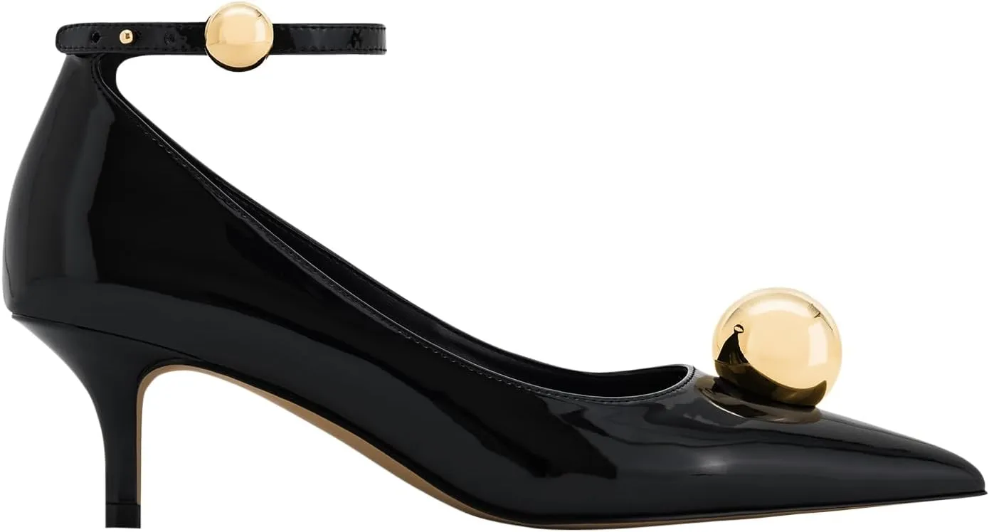 JW PEI Women's Jewel Buckle Kitten Heels Pumps