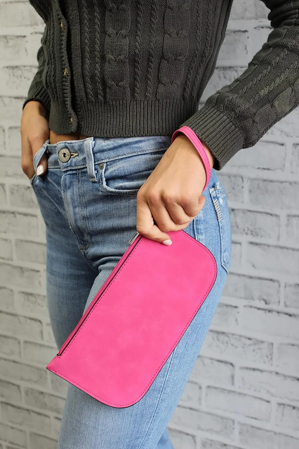 K. Carroll Accessories Faux Suede Wristlet