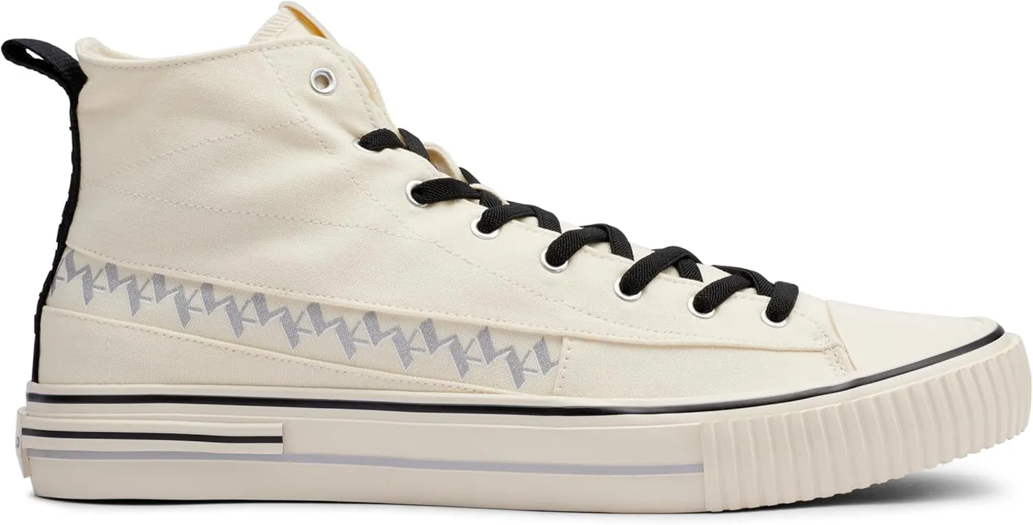 Karl Lagerfeld Paris Men's Cottom Canvas Logo Band High Top Sneaker