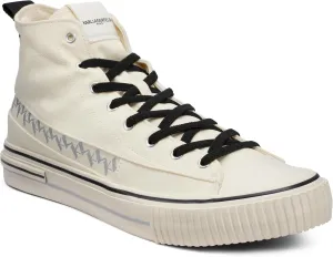 Karl Lagerfeld Paris Men's Cottom Canvas Logo Band High Top Sneaker