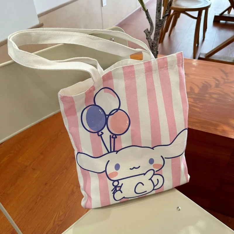 Kawaii Cartoon Sanrio Character Print Tote Bag