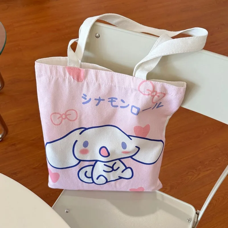 Kawaii Cartoon Sanrio Character Print Tote Bag