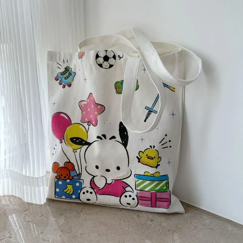 Kawaii Cartoon Sanrio Character Print Tote Bag