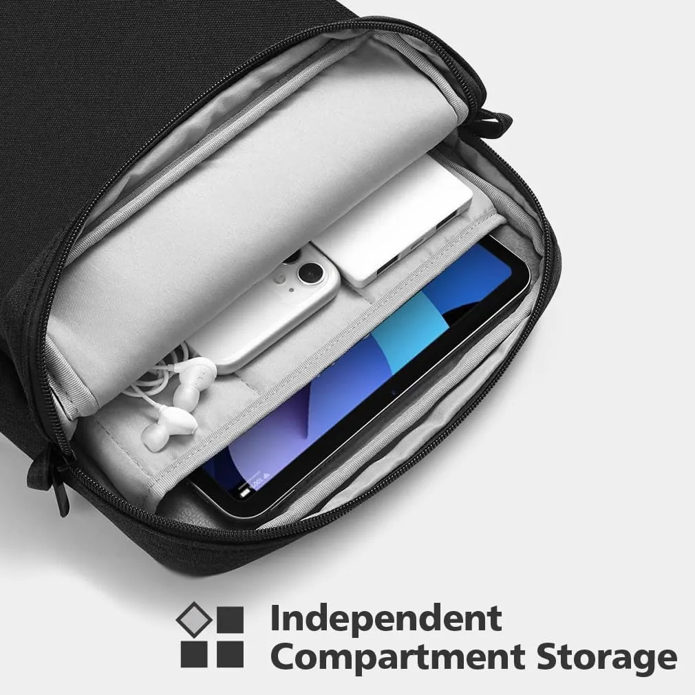 KIZUNA Tablet Sleeve Case 12.5 Inch Shoulder Bag for 13" 13.6" MacBook Air M3 M2/ MacBook Pro 14 M1 M2/12.9" 13" iPad Pro M4/ iPad Air M2 Tablet/13 inch Surface Pro 10 9 8/13.4" XPS 13 Samsung,Black
