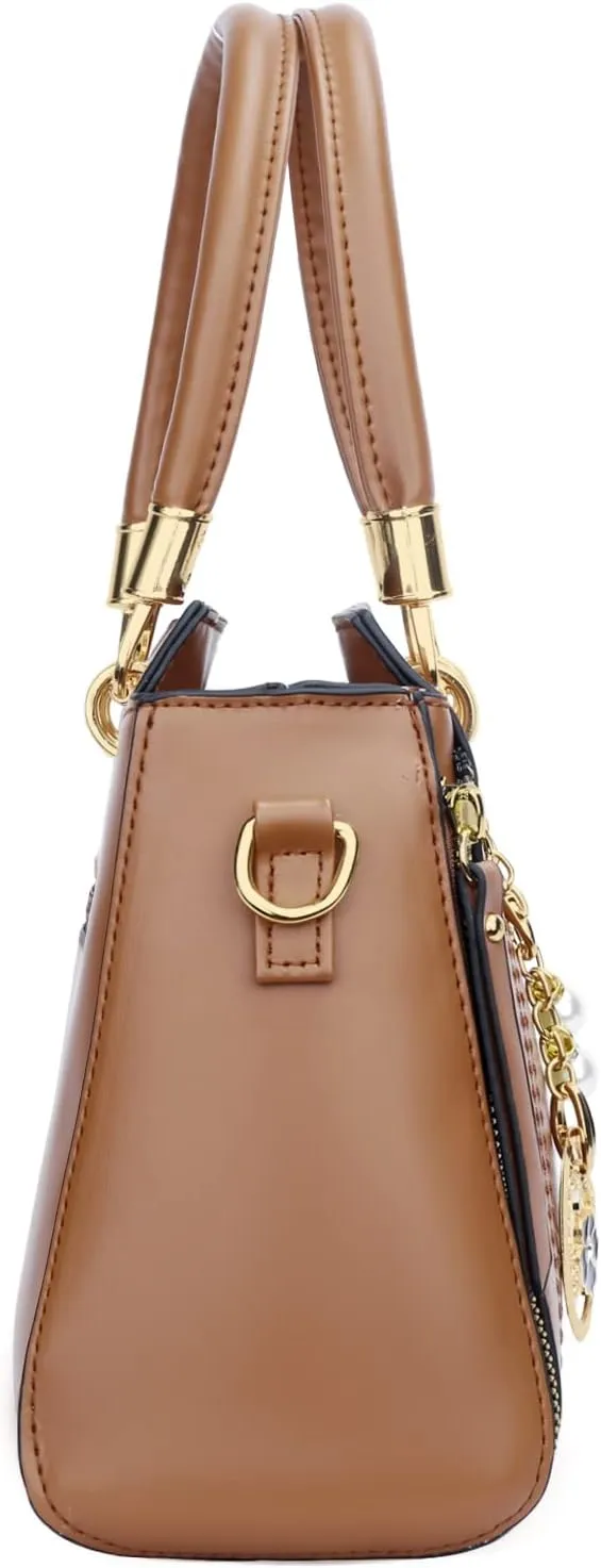 KKXIU Stylish Women Satchel Purses and Handbags Vegan Leather Top Handle Shoulder Crossbody Bag