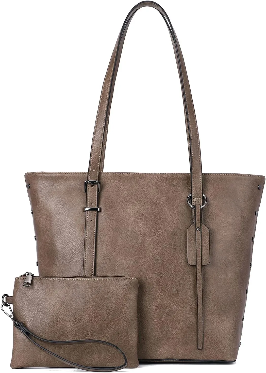KL928 Handbag for Women Tote Bag PU Leather Large Shoulder Bag Top Handle Satchel Purses 2Pcs Set