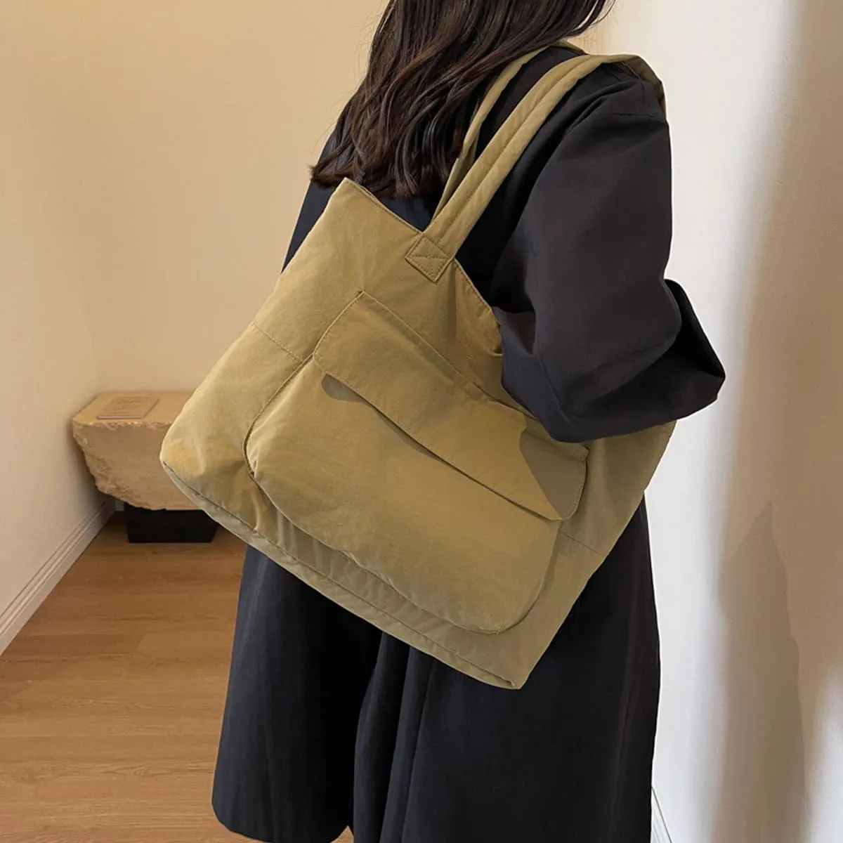 Korean version Japanese women's handbag Women's casual high-capacity commuting nylon shoulder bag