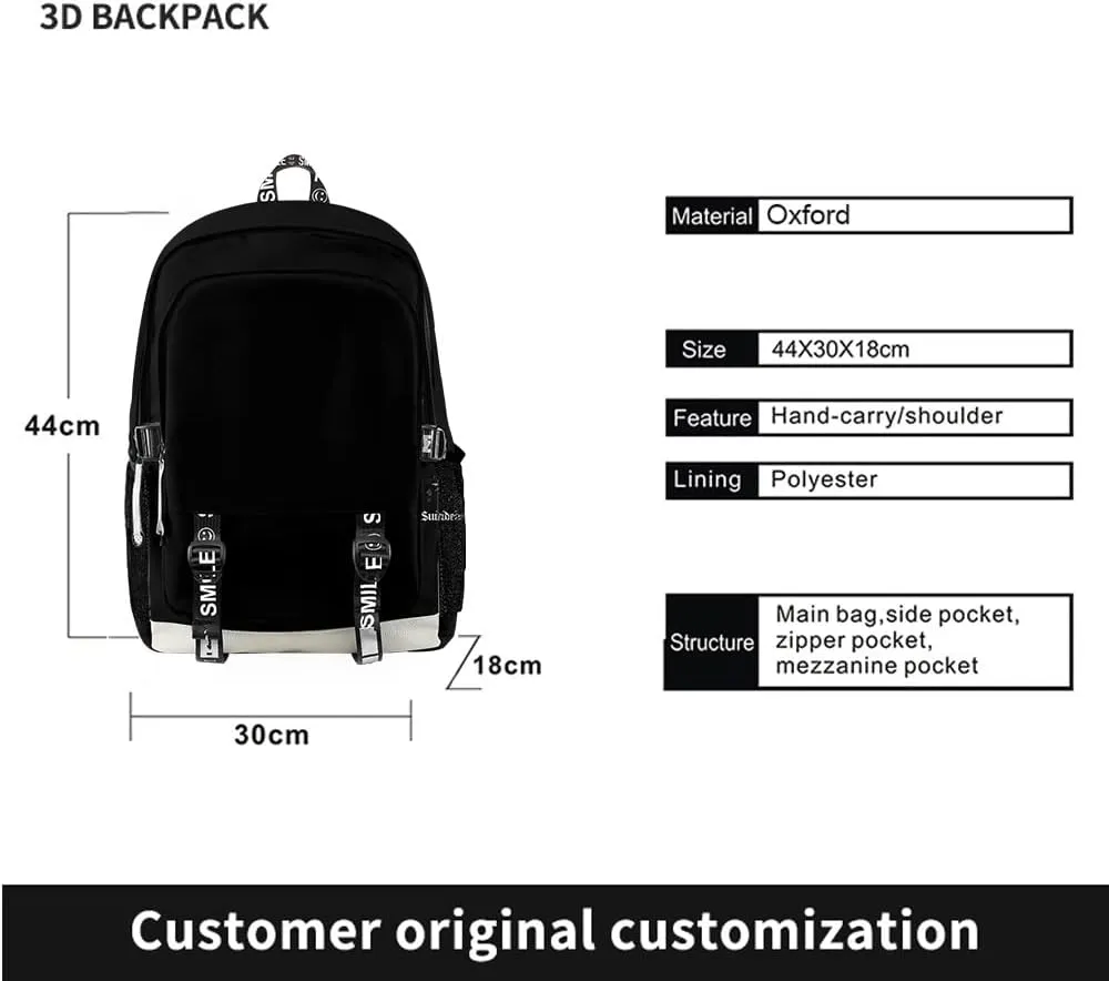 Kotaro Lives Alone Backpack Oxford Cloth Travel Bag High Capacity Unisex Fashion Shoulder Laptop Bag (WP07734X01,One size)