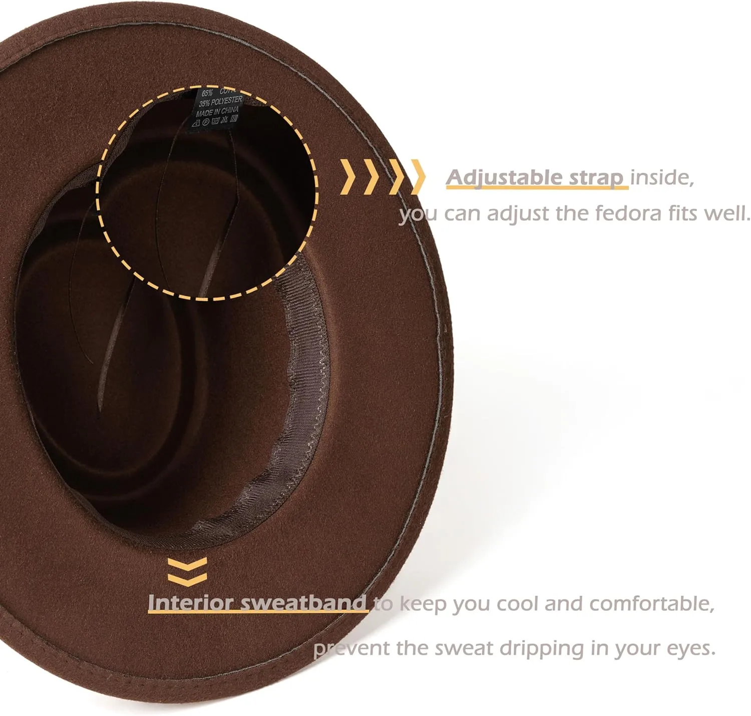 Lady Retro Wide Brim Fedora Floppy Pork Pie Hat with Belt Buckle