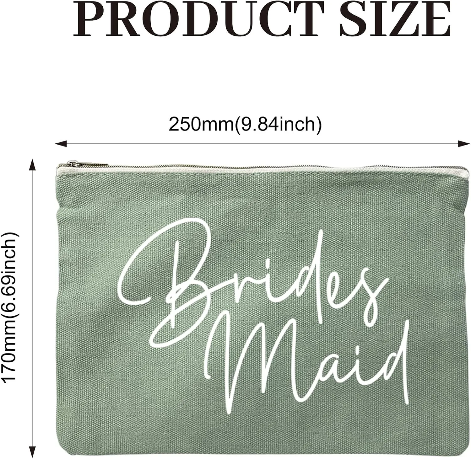 LADY&HOME Bridesmaid Makeup Bag Bride Vibe Team Bride Makeup Bag Wedding Party Cosmetic Bag Bridesmaid Proposal Gifts for Bridal Shower,Wedding,Bachelorette