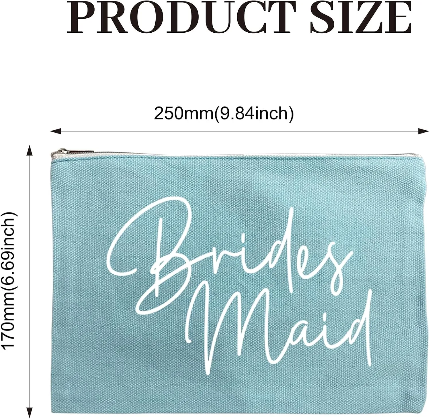 LADY&HOME Bridesmaid Makeup Bag Bride Vibe Team Bride Makeup Bag Wedding Party Cosmetic Bag Bridesmaid Proposal Gifts for Bridal Shower,Wedding,Bachelorette