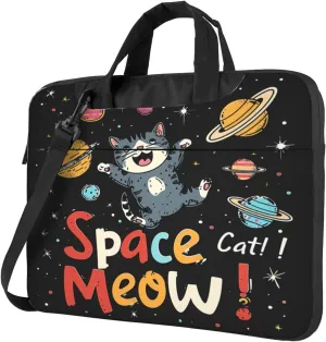 Laptop Bag Case Cute Universe Space Cat Computer Messenger Shoulder Bag Laptop Sleeve Briefcase