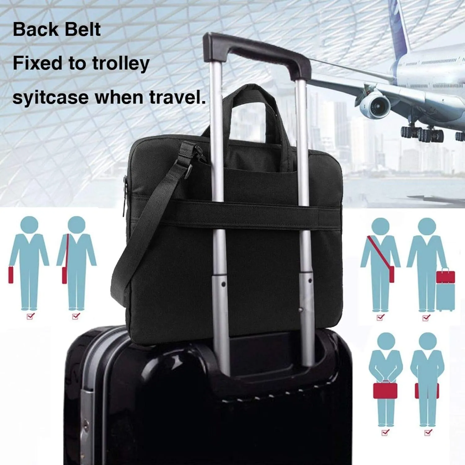 Laptop Bag for Women Men Computer Bag Laptop Briefcase Swan in Pond Laptop Shoulder Bag Work Bag for Travel Office