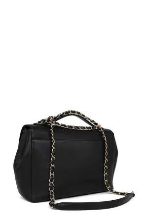 Large Flap Crowd-pleaser Bag Affinity Black Stylish Business