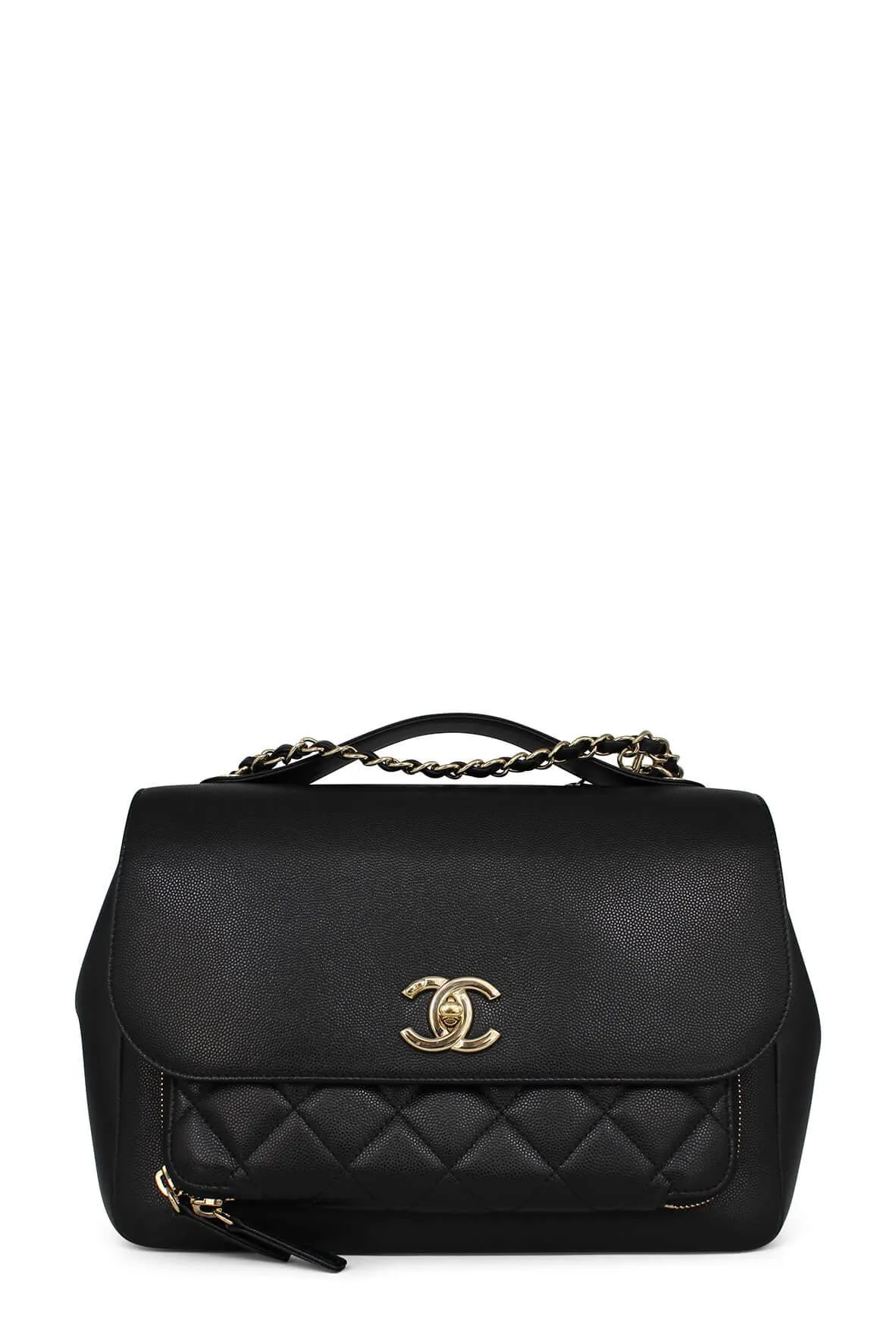 Large Flap Crowd-pleaser Bag Affinity Black Stylish Business