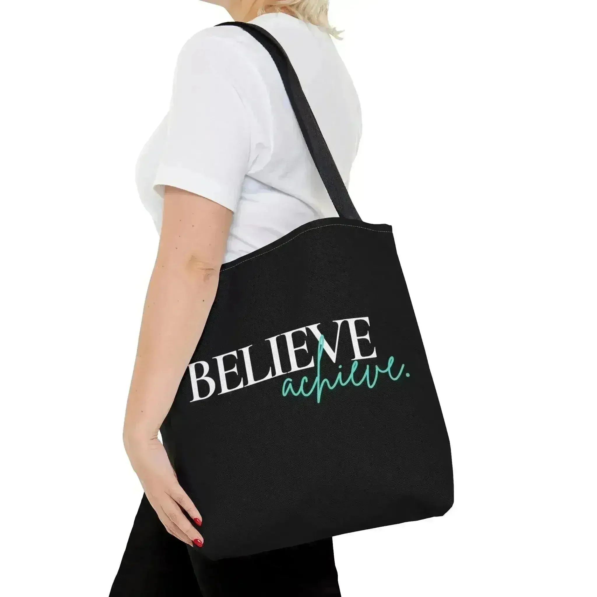 Large Tote Bag Believe and Achieve