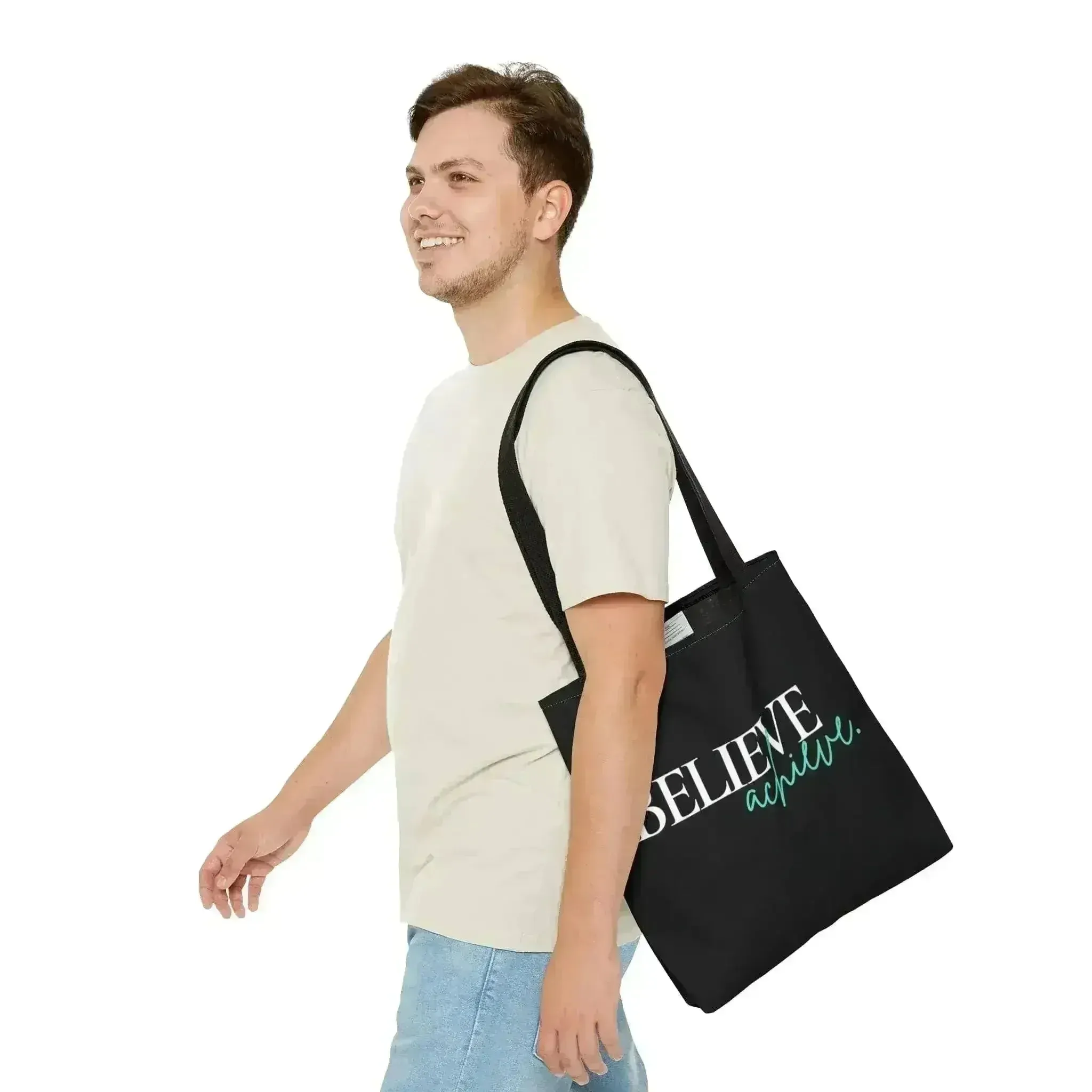 Large Tote Bag Believe and Achieve