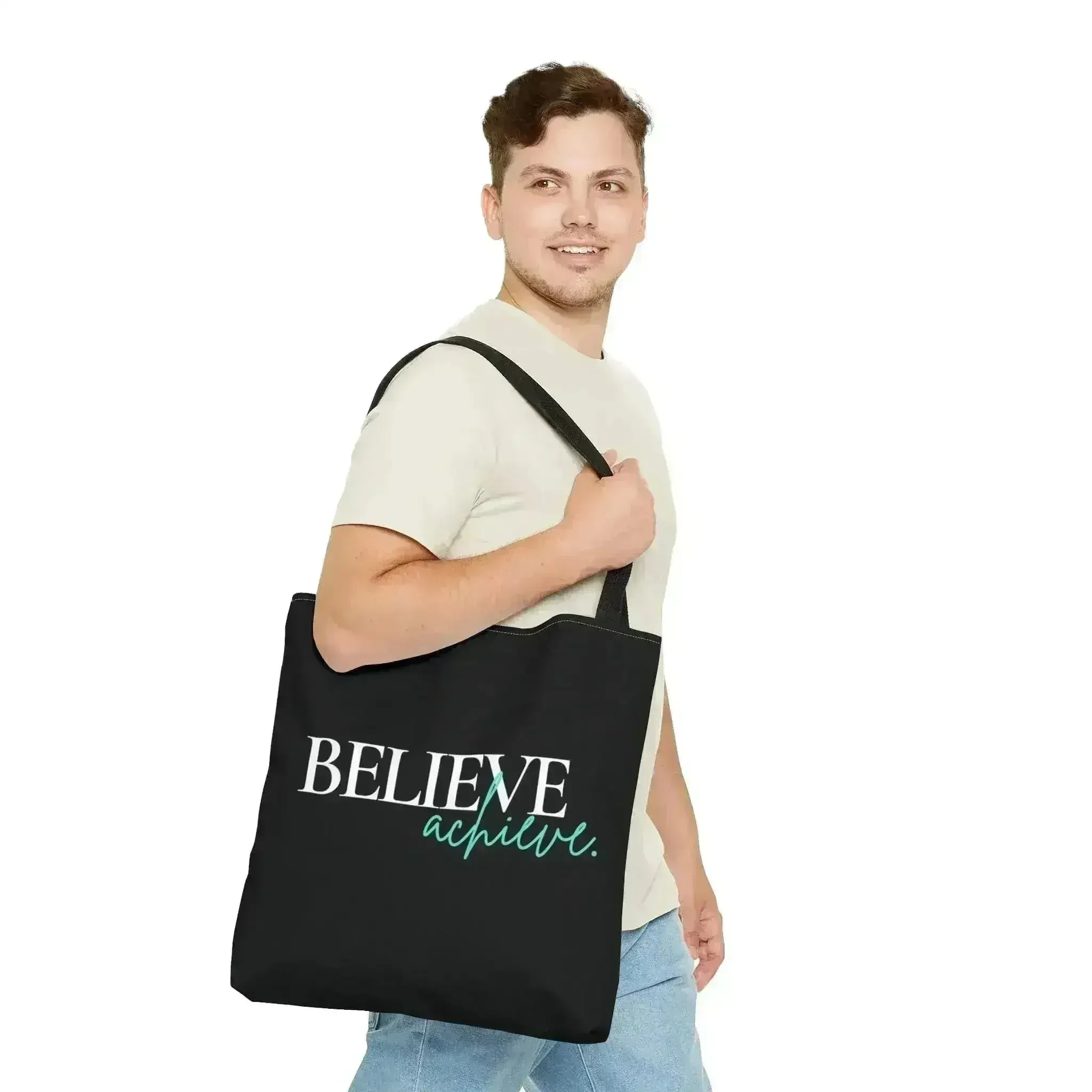 Large Tote Bag Believe and Achieve