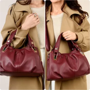 Large wrinkled Cross body Tote Bag Top Handle Bag For Women Travel Shoulder Bag
